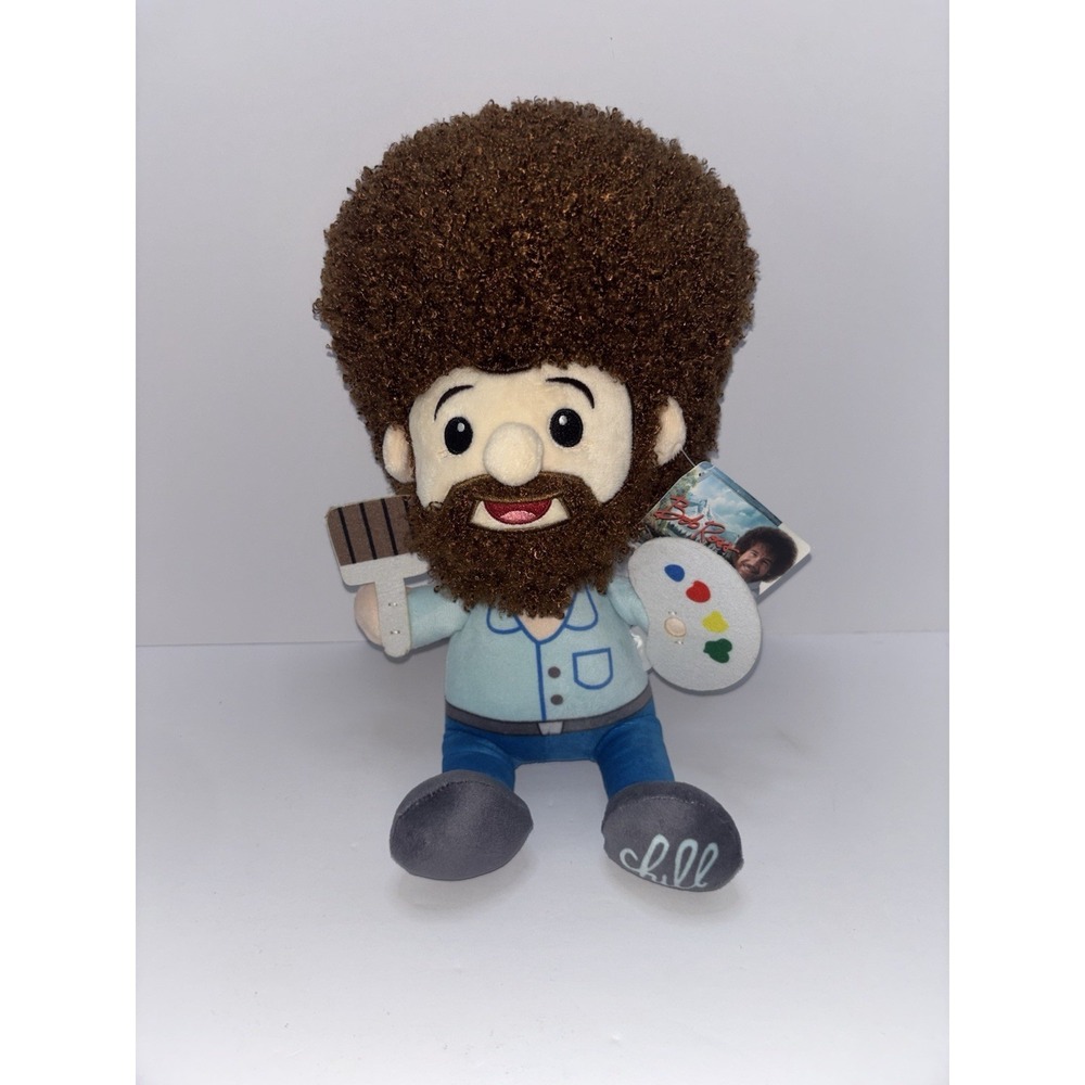 Fiesta Toy "Bob Ross"  Plush Doll - Brand New with Tags -  Licensed